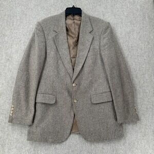 Vintage Oakton Tweed Blazer Suit Jacket Men‎ Large 40 Two Buttons USA Made